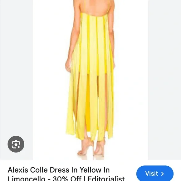 Alexis Colle Yellow Maxi Dress